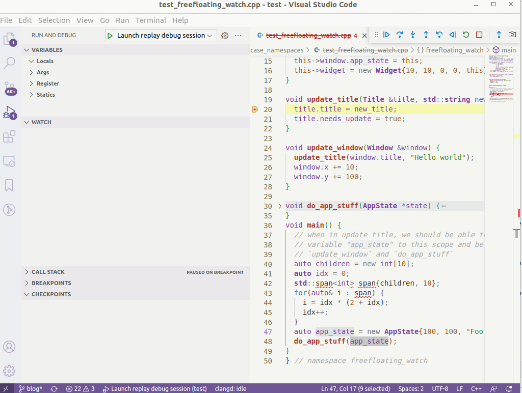 Frame wildcard specifier